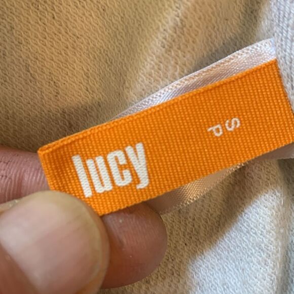 COWL NECK, by LUCY, cotton, SP, great condition, off white w/gray under tone - Picture 5 of 9